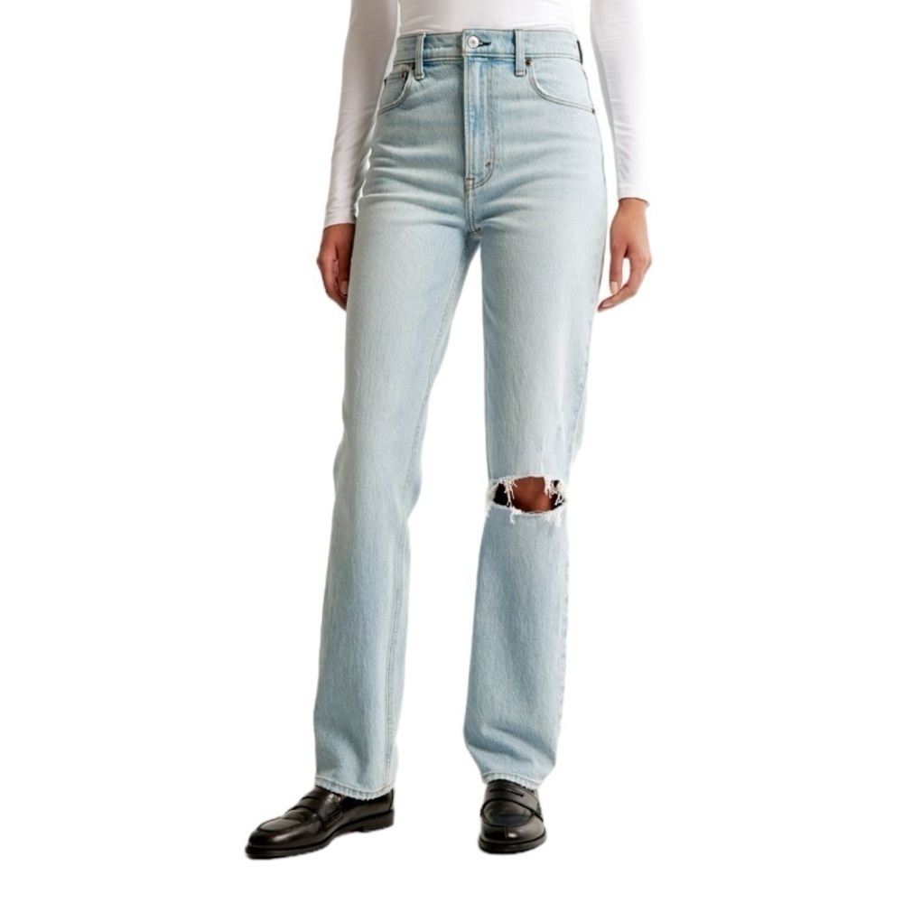 Abercrombie - Curve Love The Ultra High Rise 90s Straight Jean Sz 31/12S